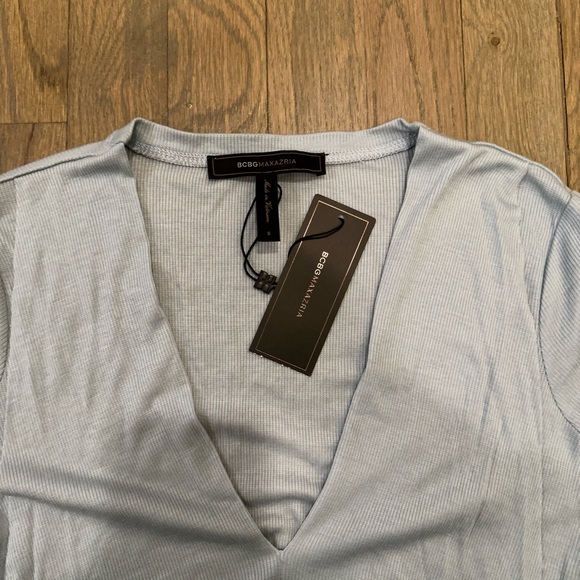 NWT BCBGMaxAzria Steel Blue Top - size s - Picture 5 of 5